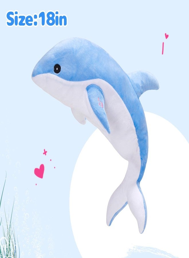 Glow Guards Light up Musical Stuffed Dolphin Ocean Life Soft Plush Toy with LED Night Lights Nursery Songs Glow Singing Sea Animals Birthday for Toddler Kids, 18'' - Image 3